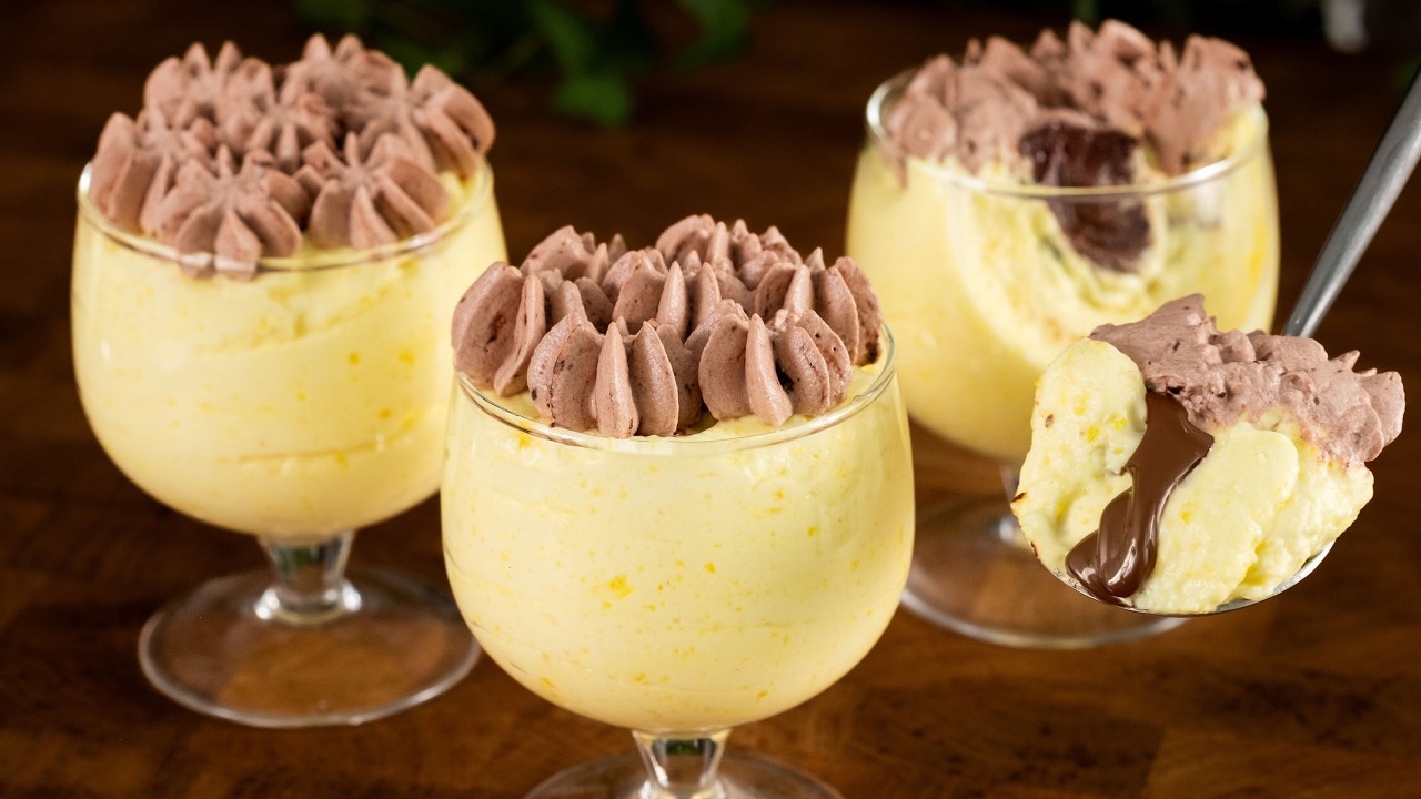 🍋Cremiges Zitronenmousse in 5 Minuten!🍫 Keine Eier, keine Gelatine! Jeder sucht nach diesem Rezept!