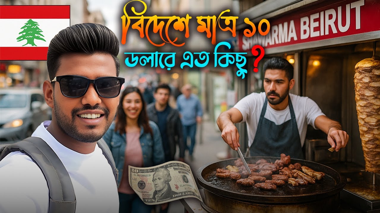 বিদেশে মাত্র ১০ ডলারে এত কিছু! | $10 challenge in lebanon 🇱🇧 | what i got in beirut