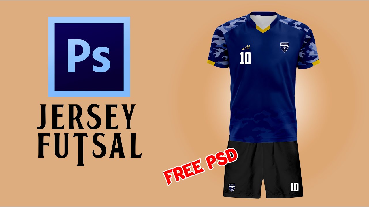FREE PSD\\How to Create a Jersey Design for Football,Futsal,Volleyball using Photoshop