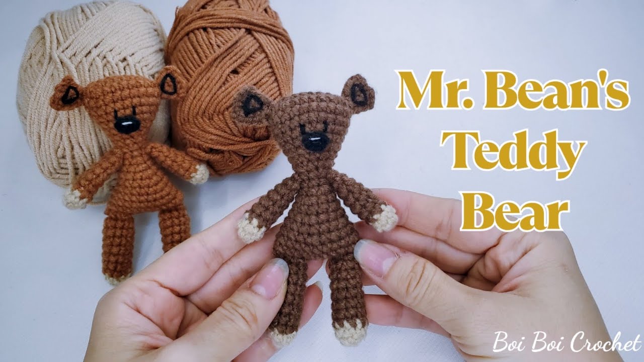 Crochet Mr. Bean's Teddy Bear | How To Crochet Teedy Bear | Crochet Bear Keychain | Boi Boi Crochet
