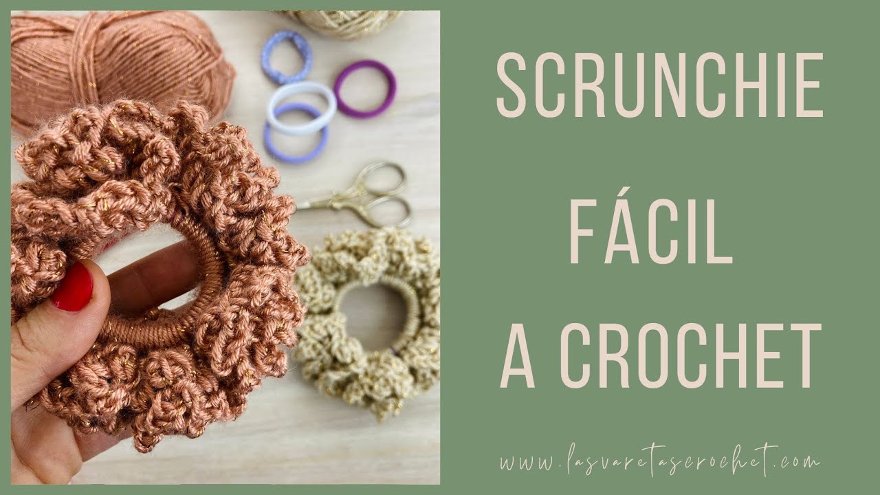 Como Tejer Scrunchie o Coletero a Crochet