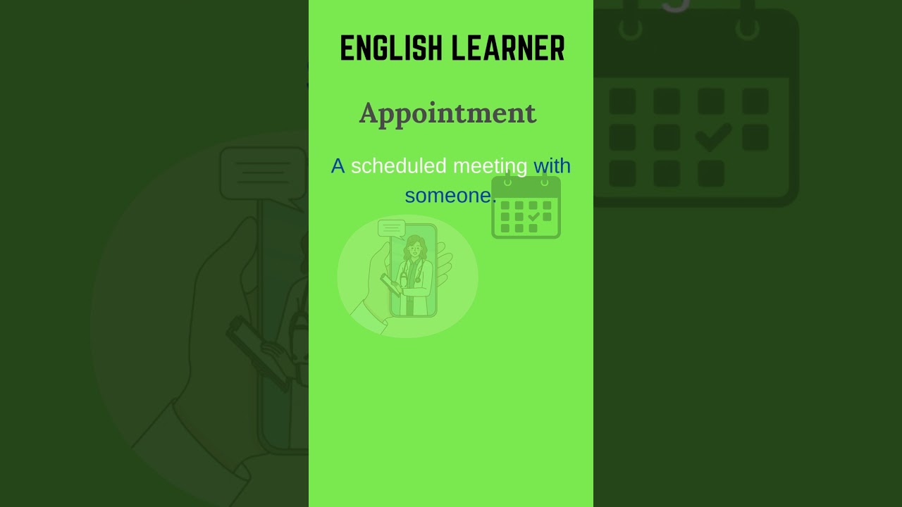 English Word - Appointment - Meaning With An Example  #englishwords #english #appointment