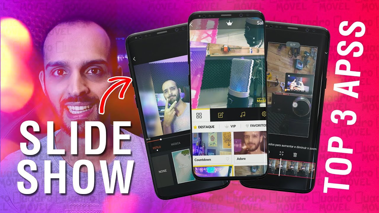 3 Aplicativos para fazer CLIPE COM FOTOS (SLIDE SHOW) 🎞