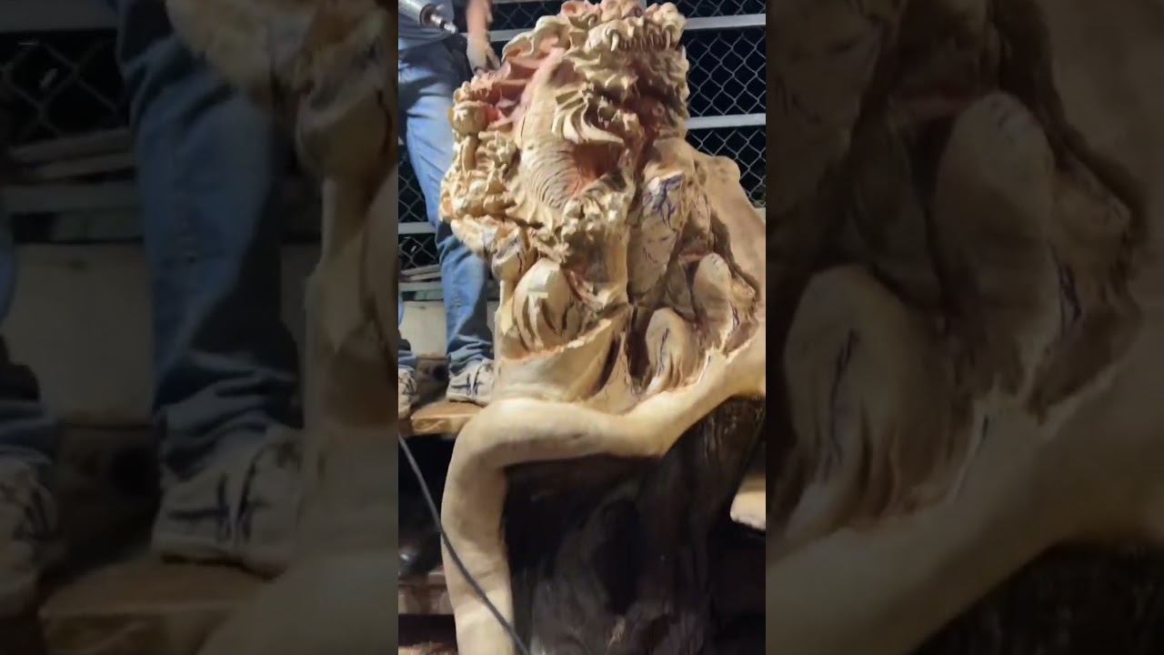 #woodcarving  #sculpture  #woodart #dragon #carvingturn #artistic
