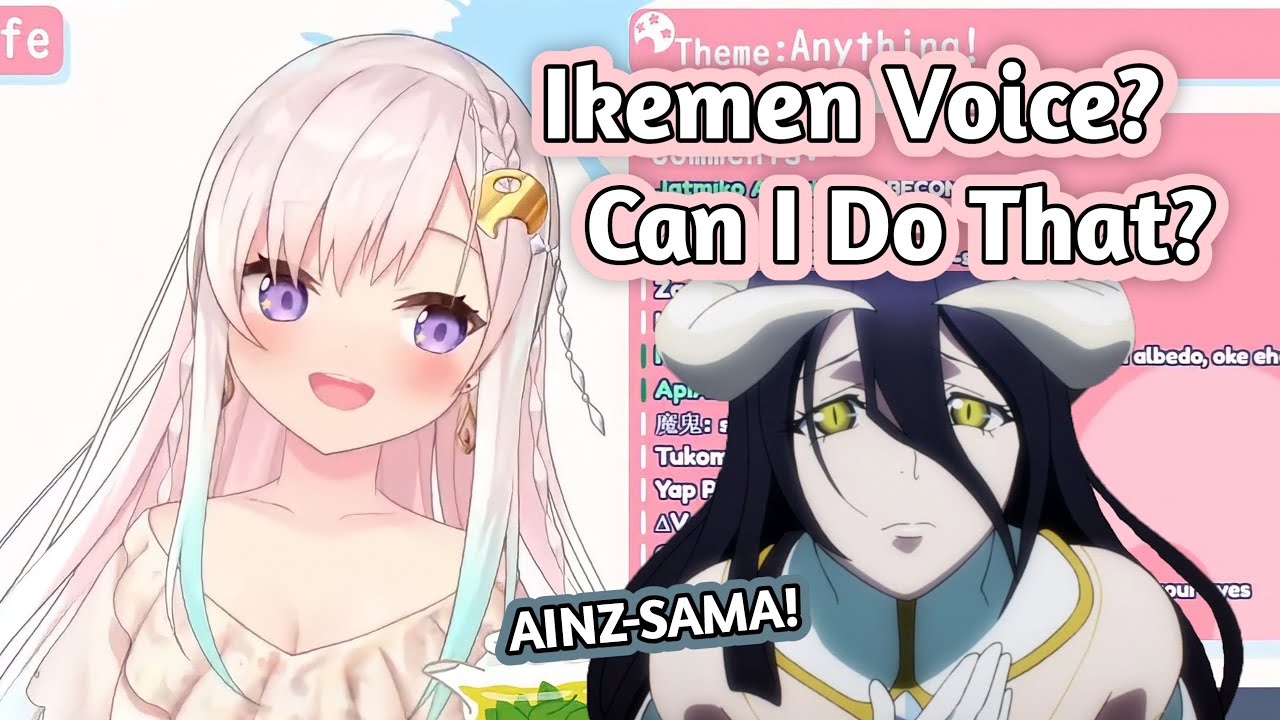 Iofi tried ikemen voice and impersonate her waifu, Albedo [HololiveID] [English Sub]