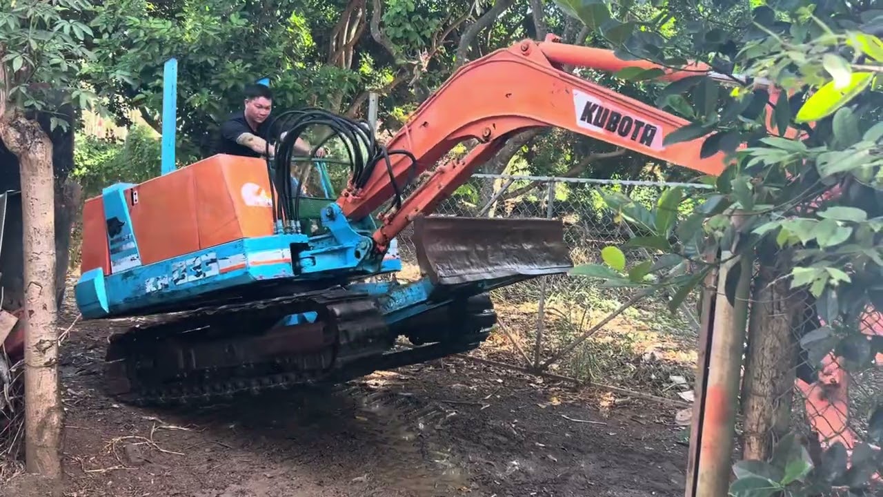 Xe đào kubota kh 033 nồi đồng cối đá xích sắc guốc + rùa thỏ + đường búa ae lh 0972845124