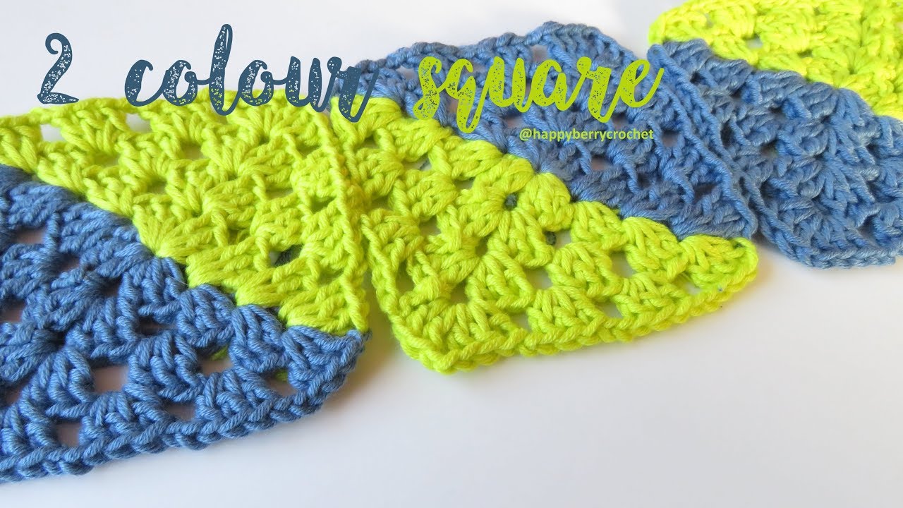 2 colour 'triangle' traditional Granny Square