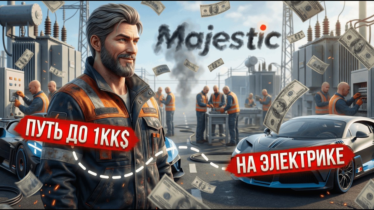 МОЕ НАЧАЛО ДО 1КК НА ЭЛЕКТРИКЕ В ГТА 5 РП / MAJESTIC RP