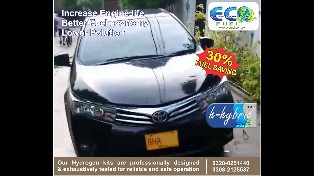 Hydrogen kit (HHO kit) installation on a Toyota Corolla GLI 1300cc model: 2016 by EcoFuel Pk