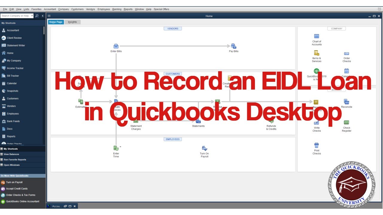 How to Record an EIDL Loan in Quickbooks Desktop