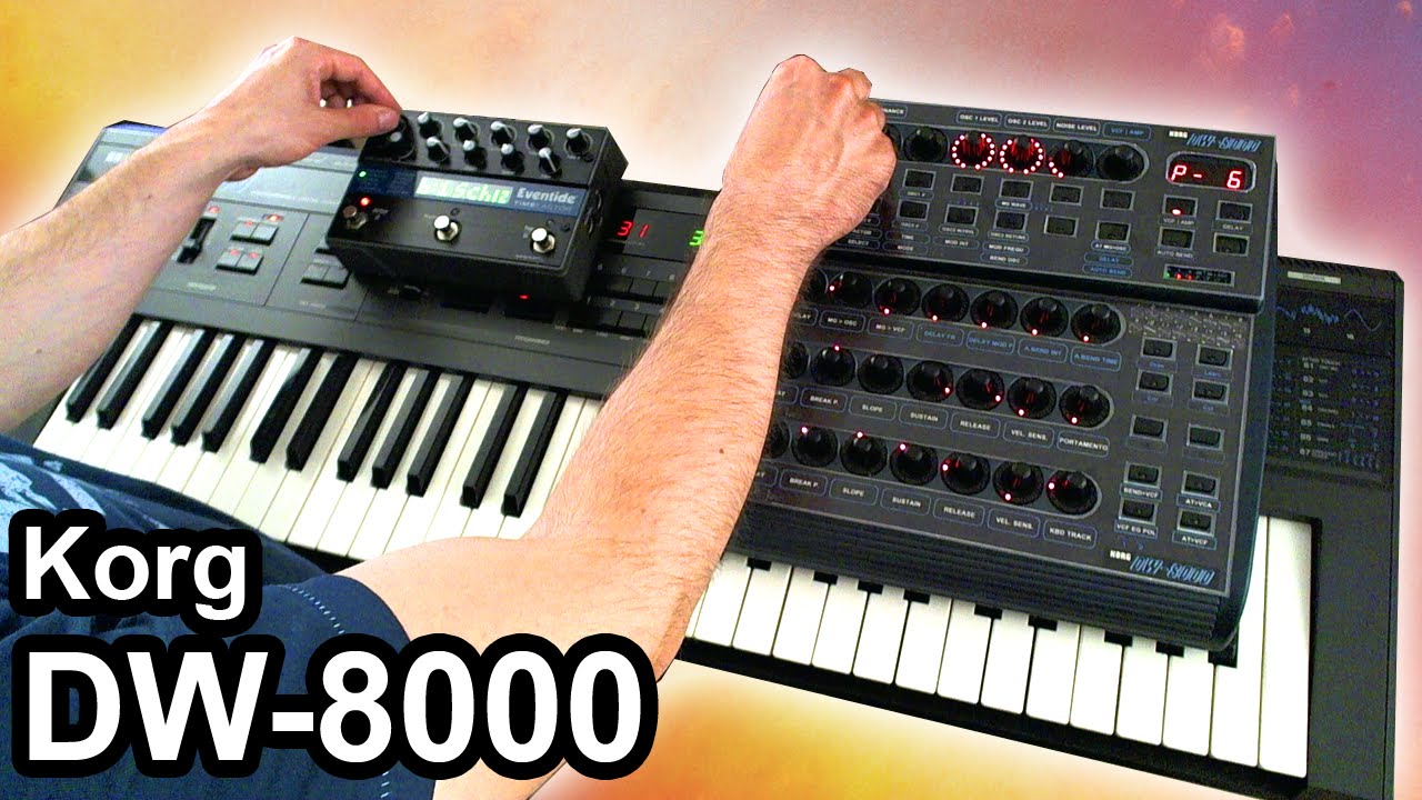 KORG DW-8000 - Ambient Chillout Music - w/ Eventide Timefactor 【SYNTH DEMO】