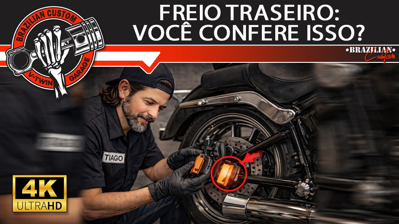 Troca das pastilhas de freio da Road King 2008