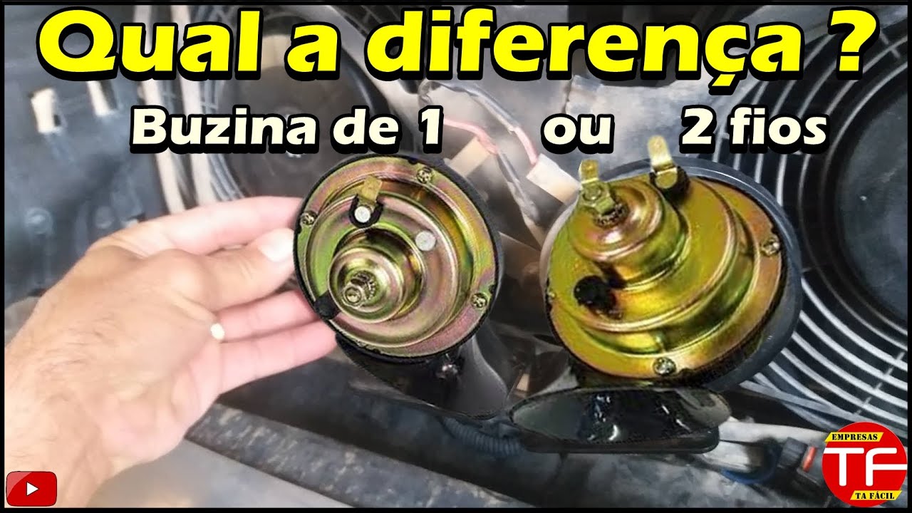 Qual a diferença entre a buzina universal de 1 e 2 terminais