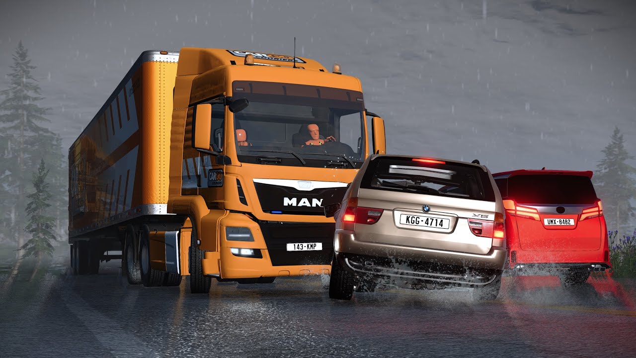 Hydroplane and Icy Crashes #2 - BeamNG Drive