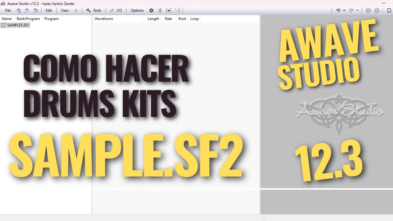 AWAVE STUDIO V12.3 Còmo hacer DRUMS KITS.SF2?