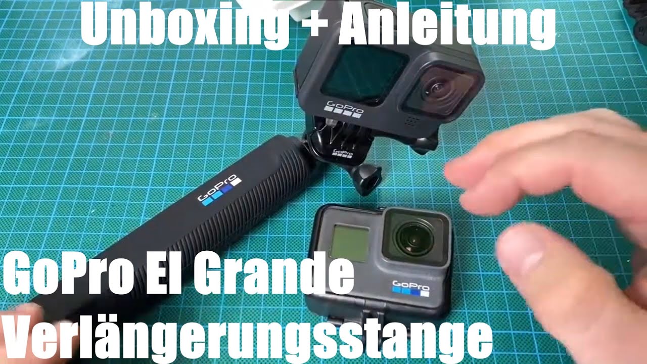 GoPro El Grande Verlängerungsstange, 97 cm schwarz (Actioncam Selfie Stick) unboxing und Anleitung