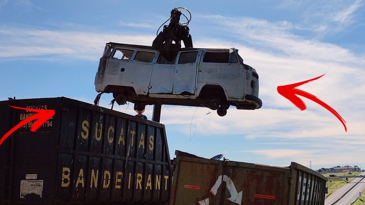 FIM DO CARRO VELHO KOMBI FOI PRA SUCATA INTEIRA / DIA PRODUTIVO NO DESMANCHE