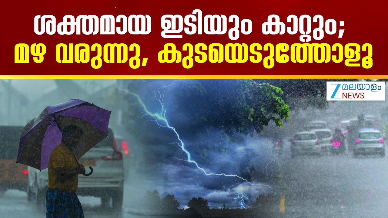 Summer Rain Kerala 2026 | ശക്തമായ ഇടിയും കാറ്റും; മഴ വരുന്നു, കുടയെടുത്തോളൂ