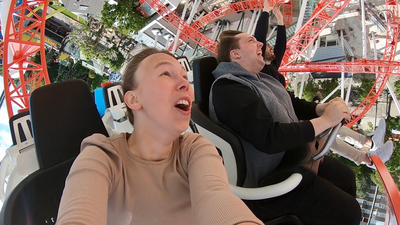 WIENER LOOPING - unsere erste Reaktion auf die neue Achterbahn im Wiener Prater | POV Facecam