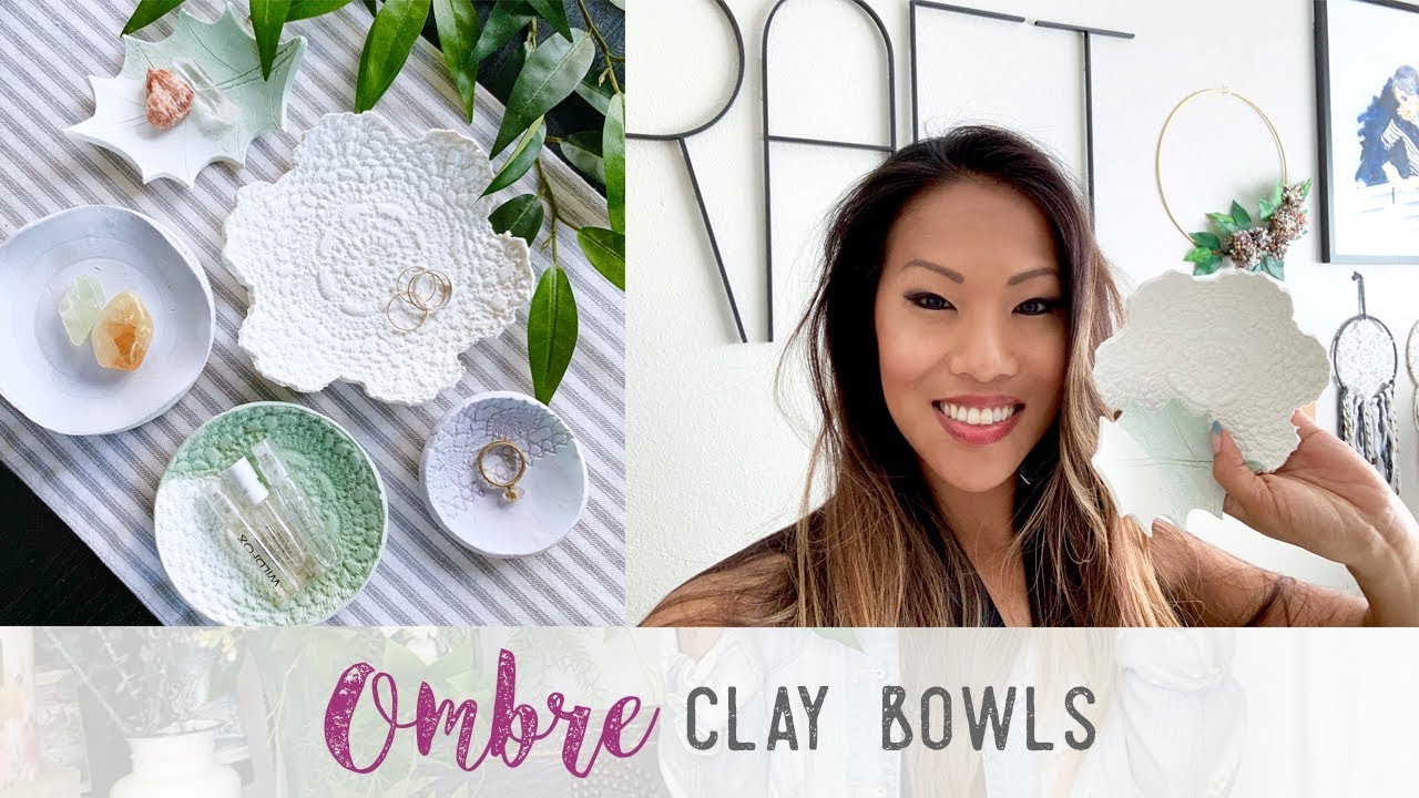 DIY Ombre Air Dry Clay Bowls