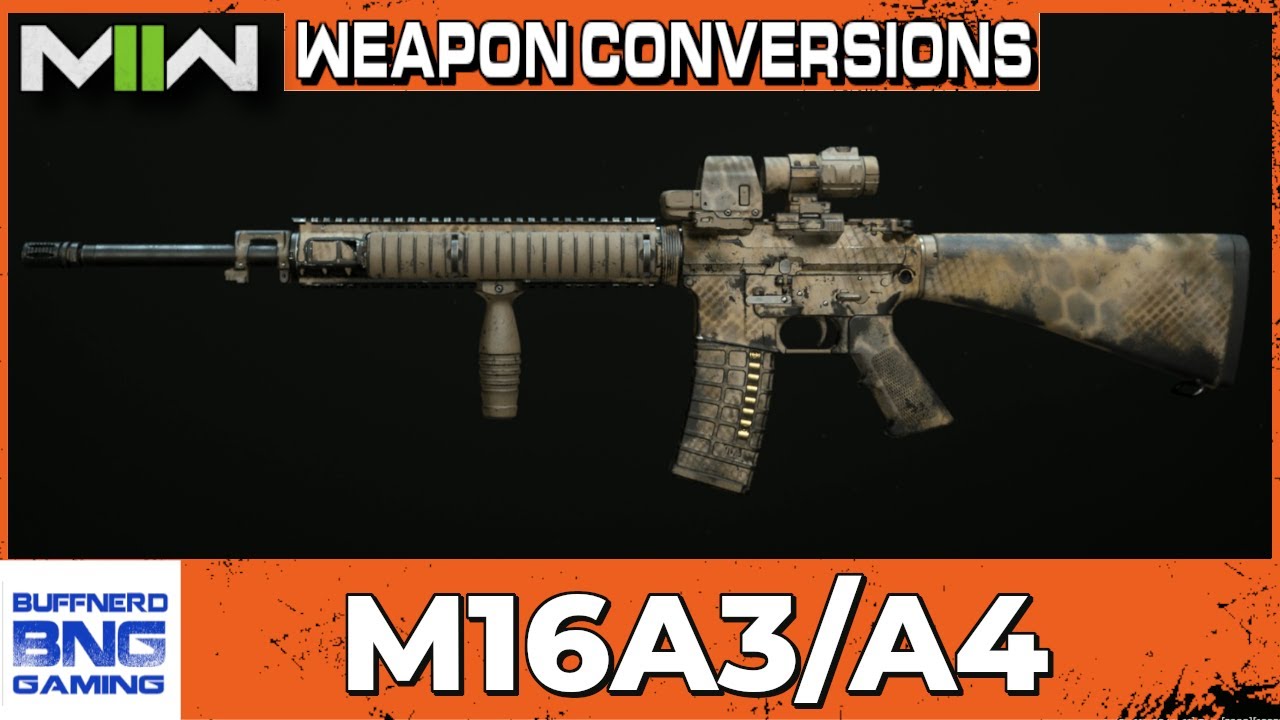 Конверсия оружия M16A3 и M16A4 — Call Of Duty Modern Warfare II