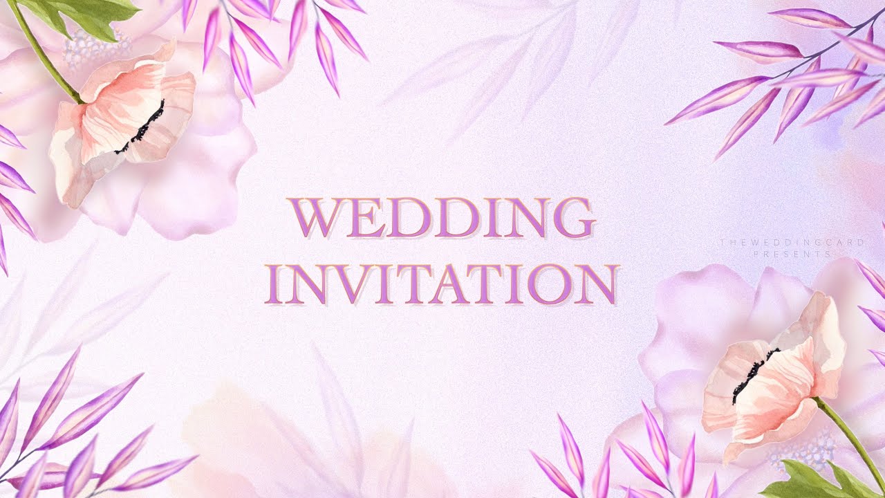 Wedding Invitation Video Template | Floral Whatsapp Wedding Invitation | Theweddingcard