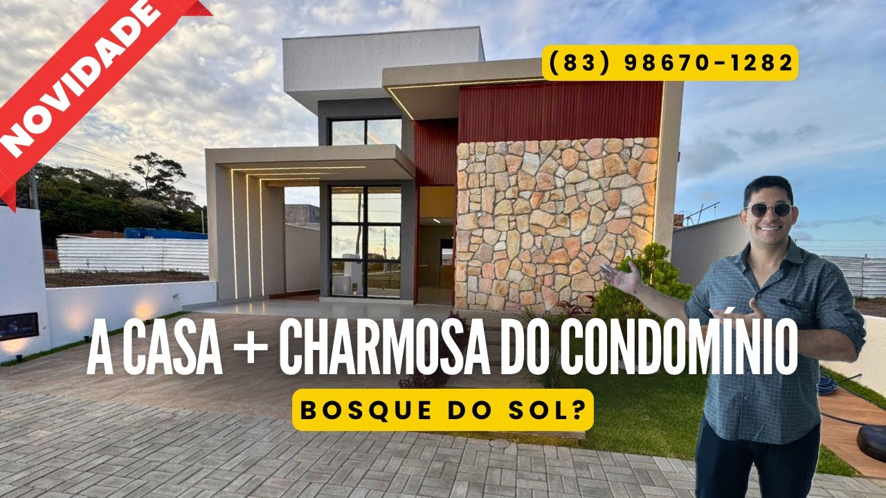 🟢 A CASA + CHARMOSA DO CONDOMÍNIO BOSQUE DO SOL | JOÃO PESSOA | 3 QUARTOS | CLOSET | R$ 849 MIL 