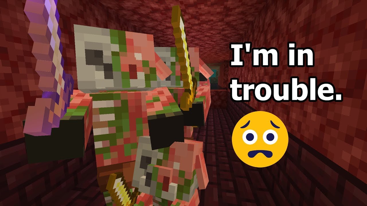 I accidentally hit a Zombified Piglin...