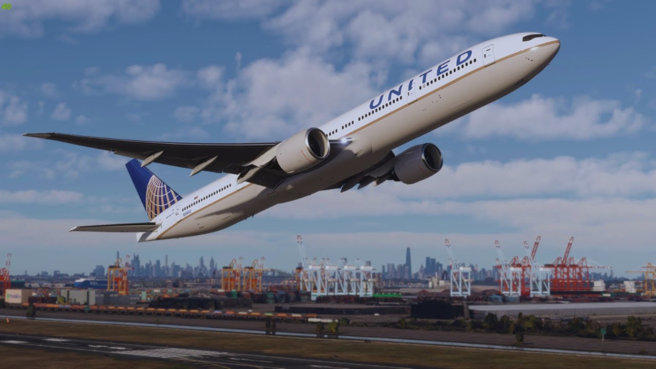 United 777-300ER Dangerous Stormy Landing | Newark - Mumbai | MSFS2020