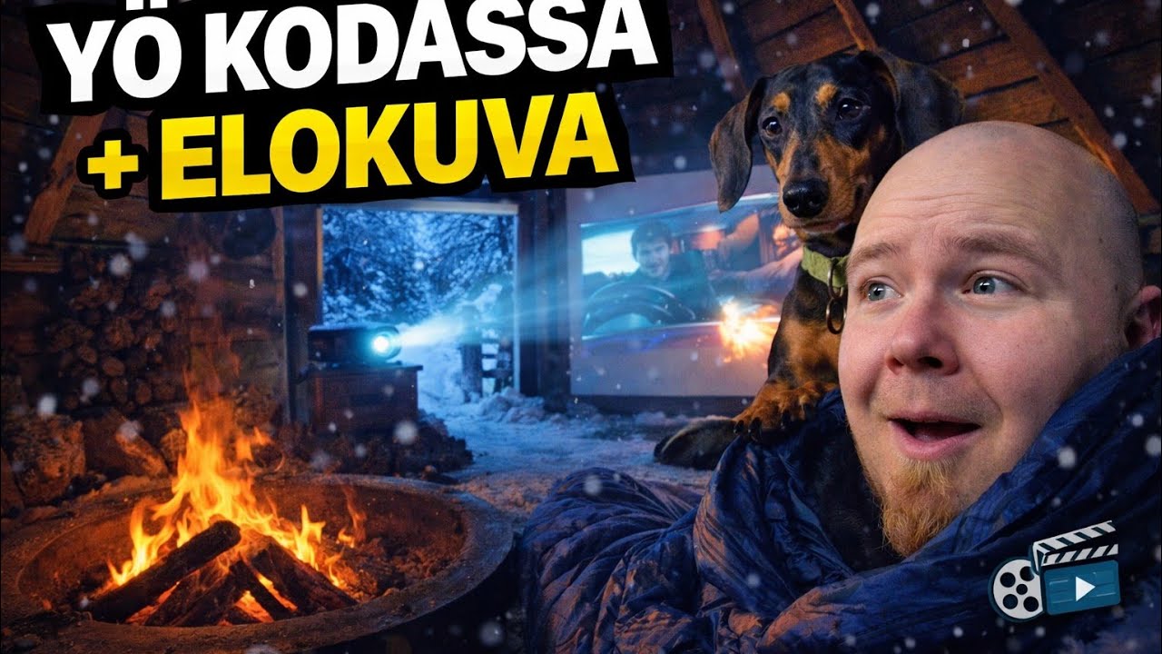 Viikonloppu Vlogi! Yötä kodassa & elokuva. Paljun lämmittelyä. Paahdettuja leipiä.