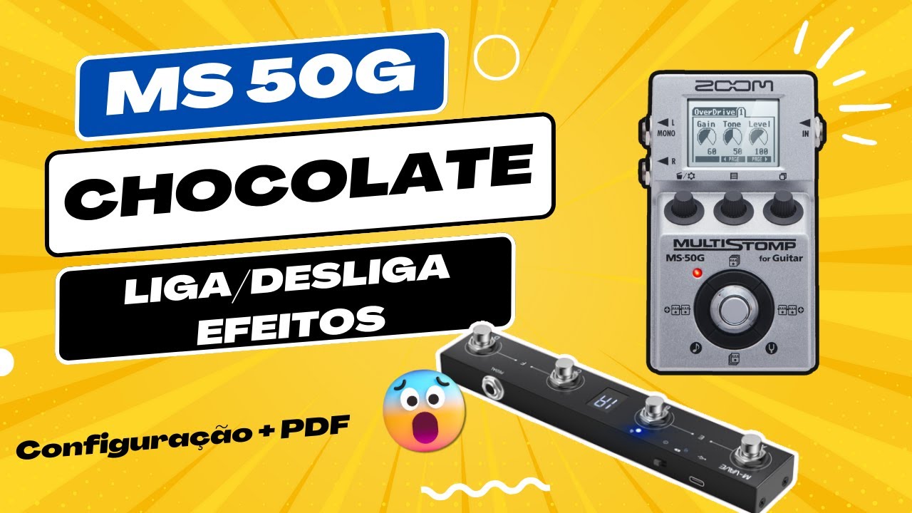 Zoom MS50G - Ligando e Desligando Efeitos com controlador Chocolate!