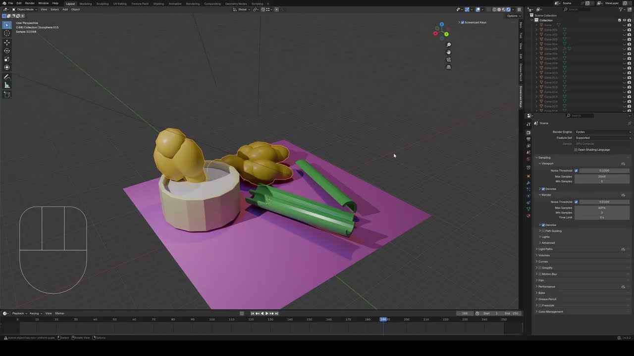 Blender For Fun Day5 Celery and Wings
