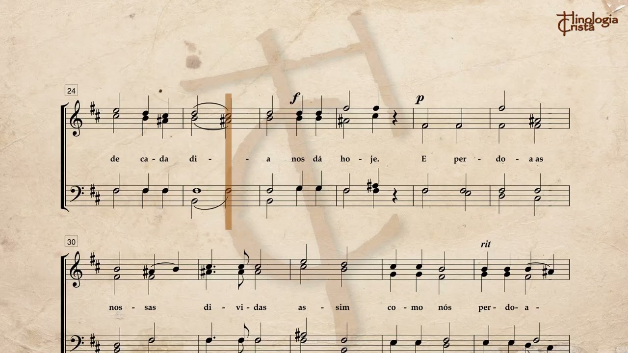 [PARTITURA] PAI NOSSO DE CARLOS CRISTÓVÃO ZINK GRANDE CORAL EVANGÉLICO