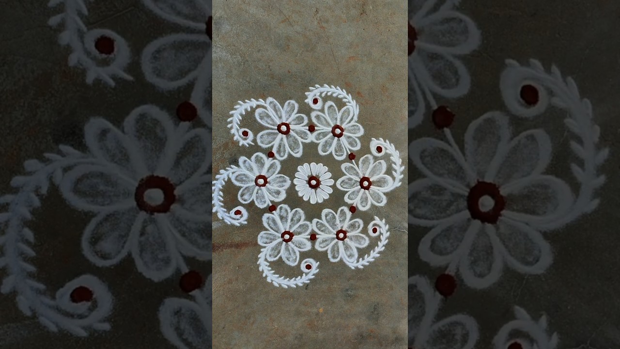 #shorts #flowerrangoli #rovirangoli