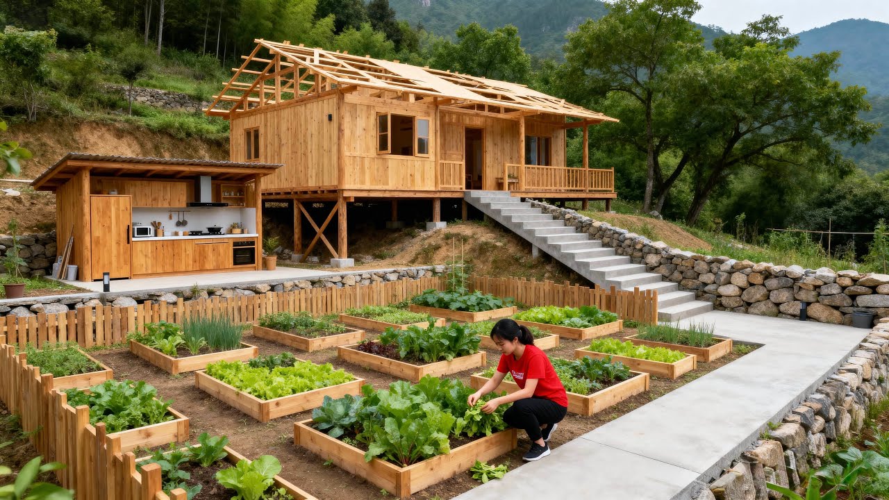 Woman Transforms Barren Land into Dream Farm in 2 Years - Living Self-Sufficiently