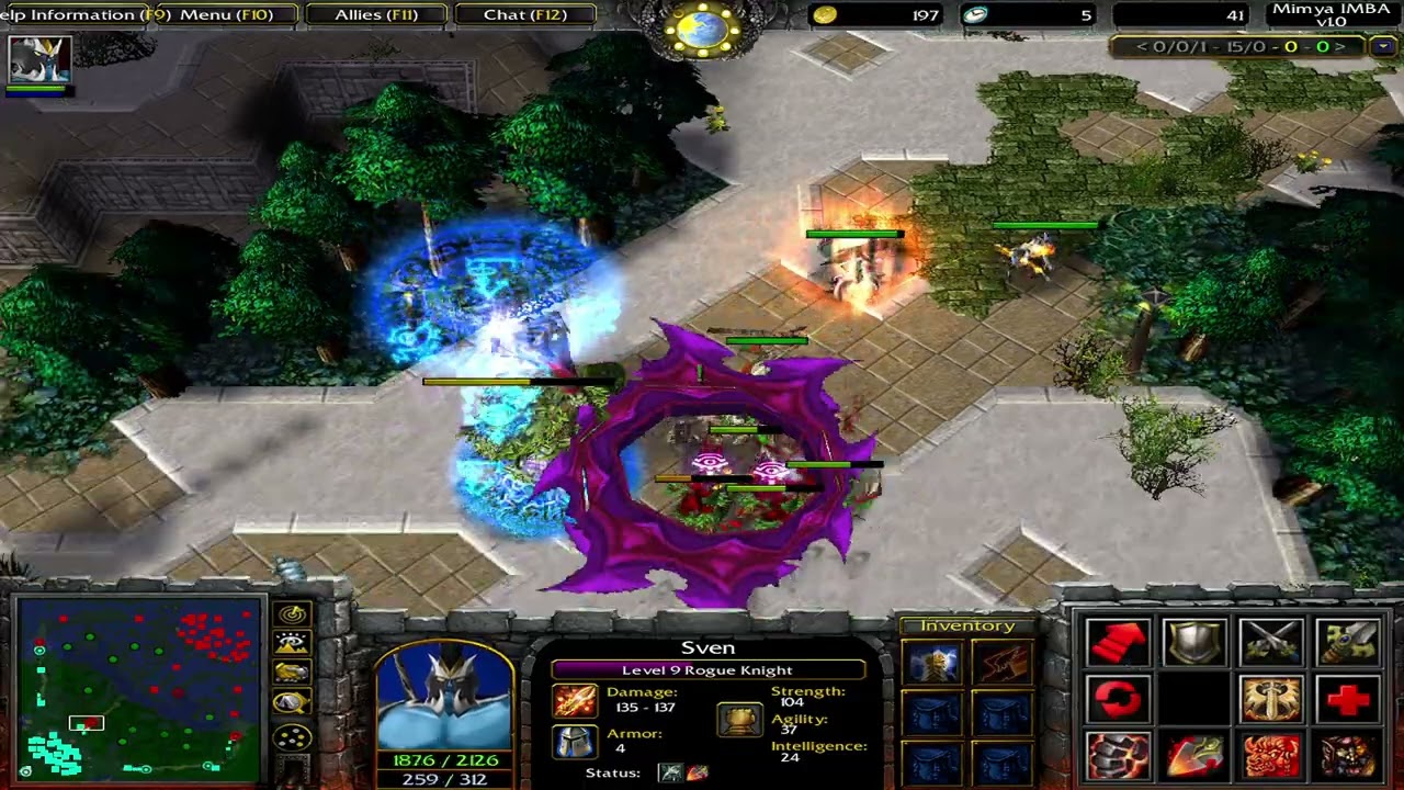 Dota Imba Mimya AI: Sven, the Rogue Knight + Bonus skill: Great Fortitude | Dota City Theme