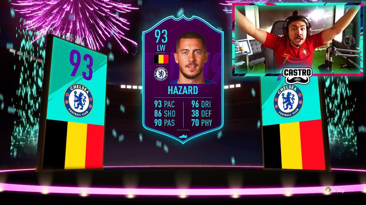 I GOT 93 POTM HAZARD!! 3 WALKOUTS!! FIFA 19