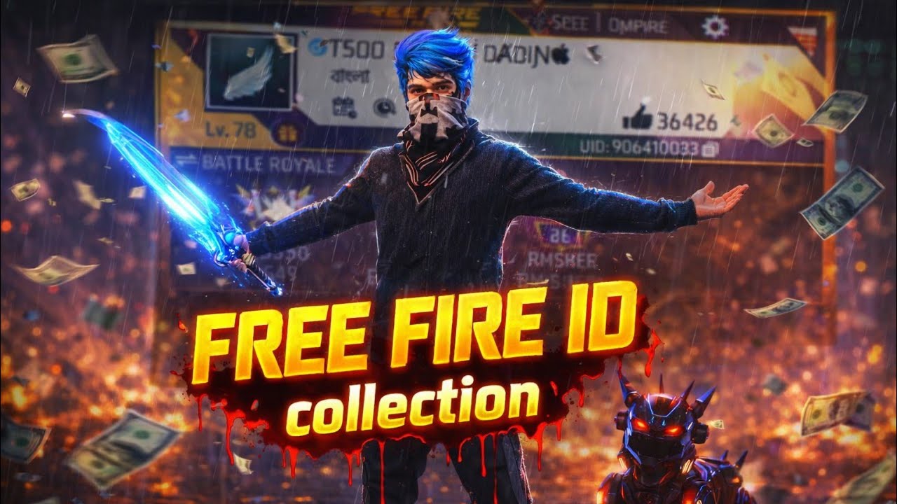 Top Level Free Fire ID Collection 🔥Rare & Legendary Free Fire IDs Collection