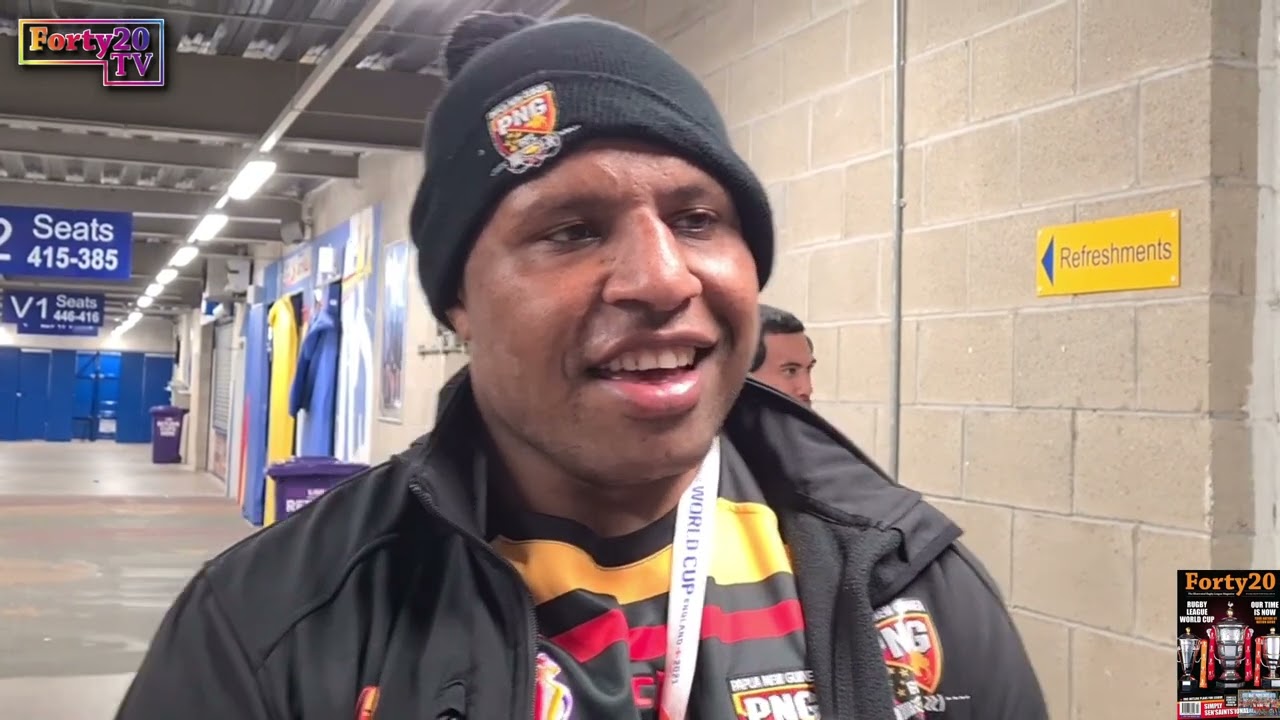 Papua New Guinea's MacKenzie Yei on Cook Islands win at RLWC2021 - Forty20 TV