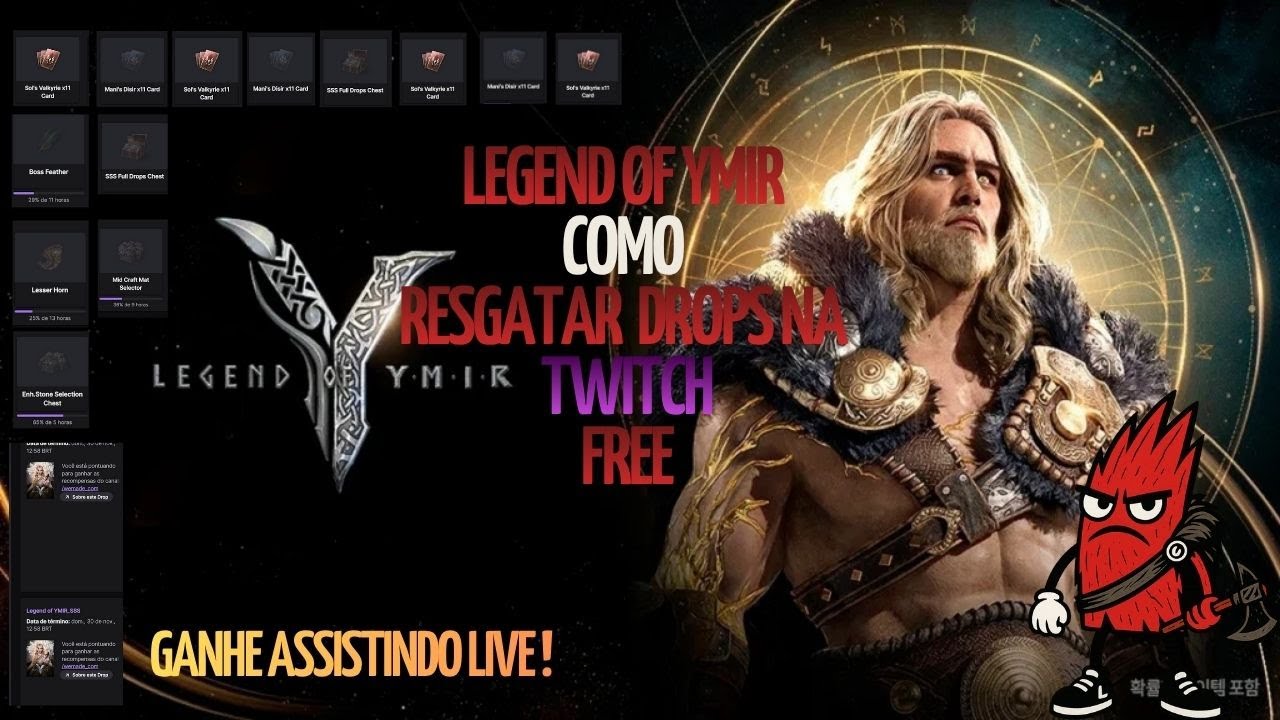 Legend of ymir: Como resgatar os Twitchs drop no seu personagem !