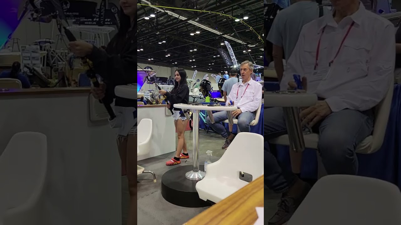Fishing at the Orlando boat show!  