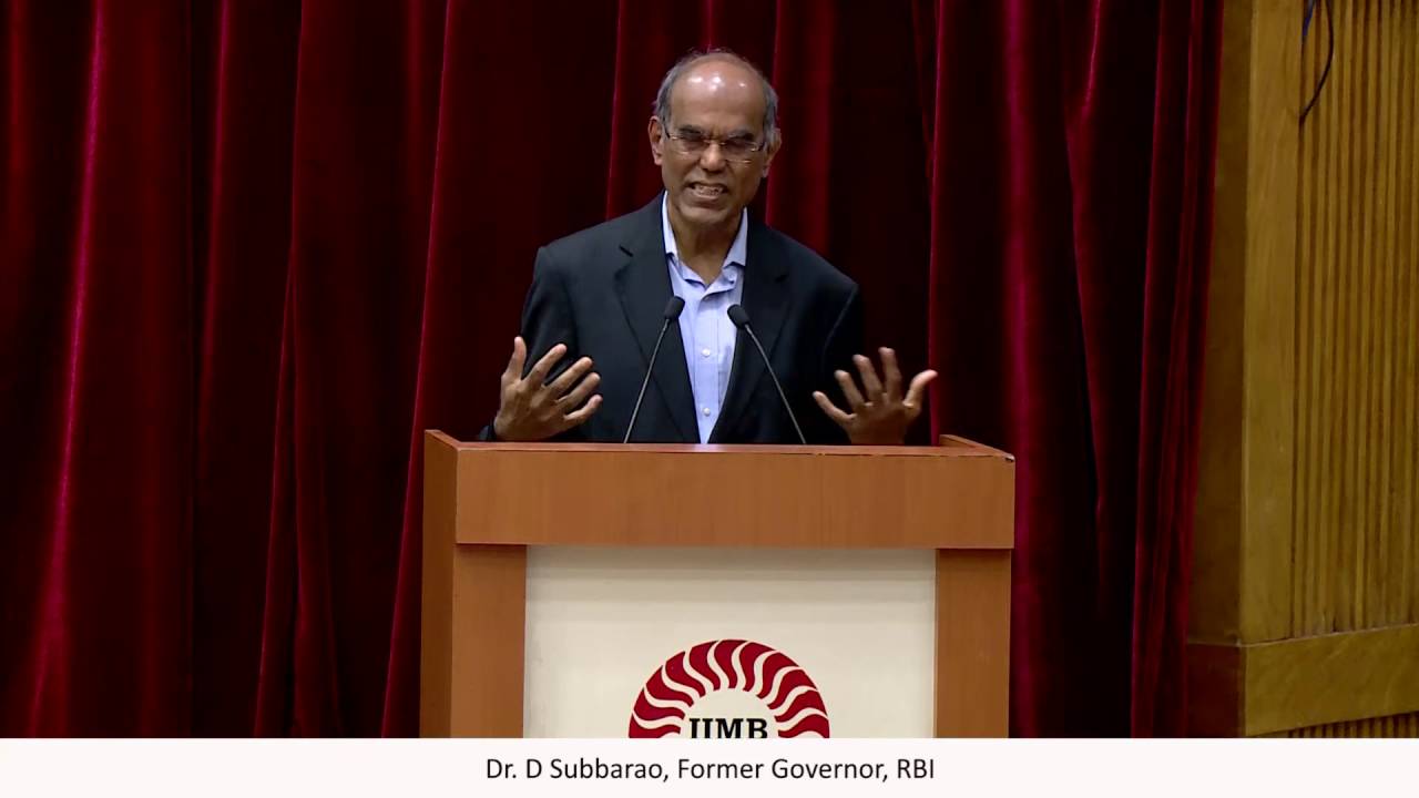 Dr D Subbarao in conversation with P. Chidambaram at IIM Bangalore
