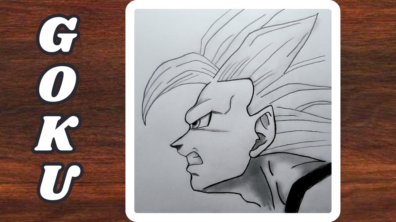 Goku drawing | How to draw Goku Super Saiyan 3 step by step | Dragon Ball Z | Anime drawing easy 