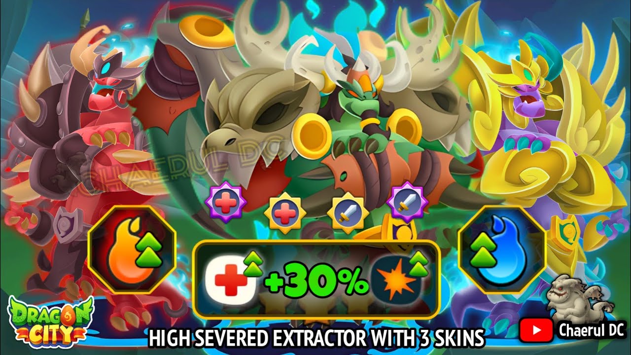 YOUR SOUL IS MINE! HIGH SEVERED EXTRACTOR DRAGON WITH ANTLER SKIN + OTHER SKINS REVIEW | #DragonCity