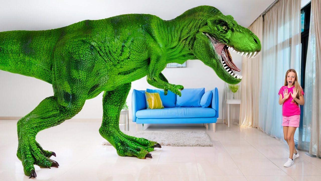 Dinosaur Stories for Kids | Nastya's Toys Become Alive at the School