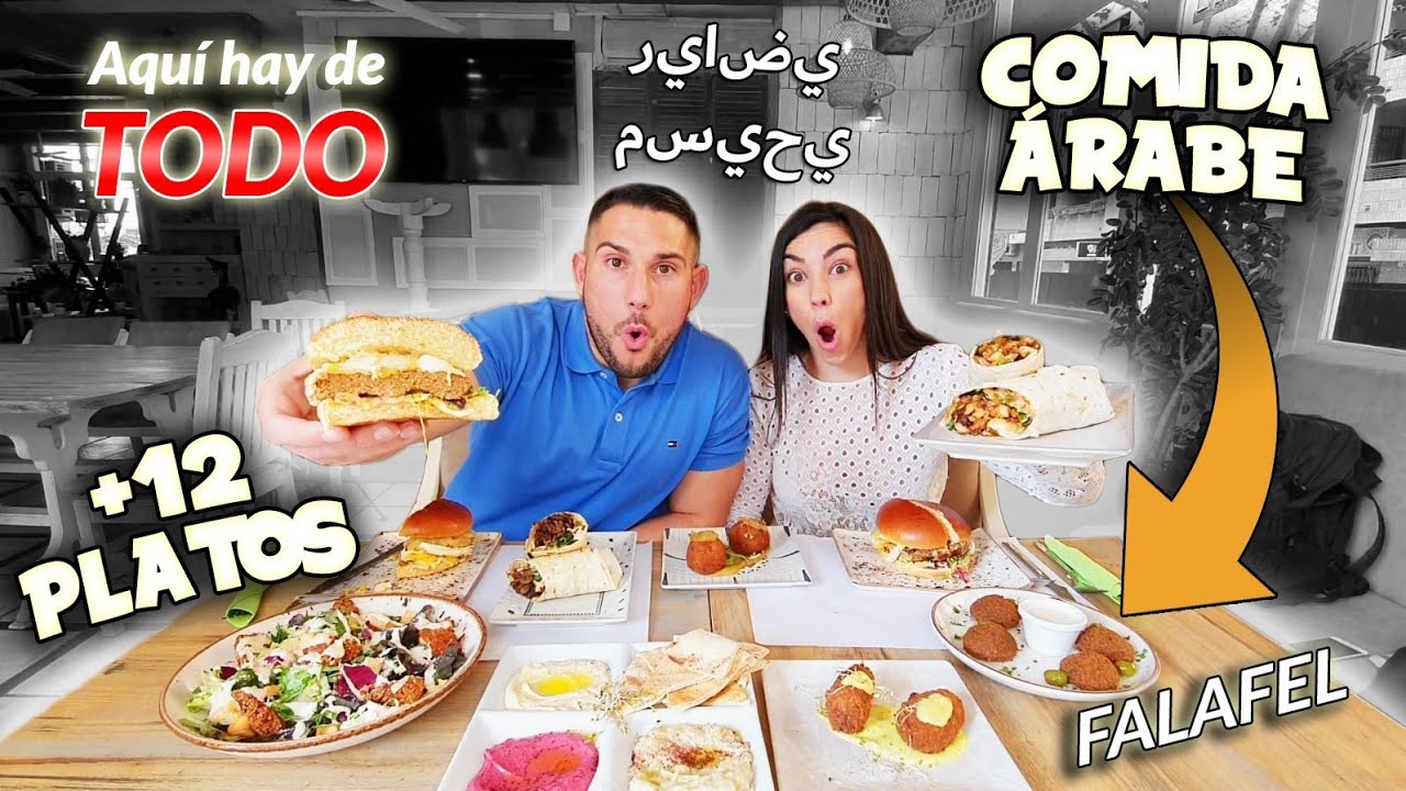 COMIENDO *comida árabe* PEDIMOS +12 PLATOS. ¡¡AQUI HAY DE TODO¡¡ BURGERS, WRAPS, TARTA DE QUESO...