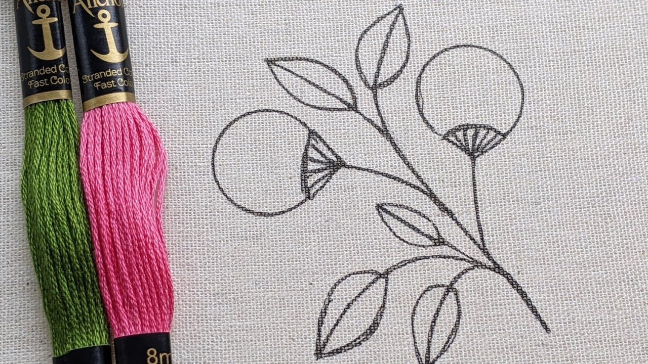 EASY AND BEAUTIFUL FLOWER EMBROIDERY DESIGN FOR BEGINNERS