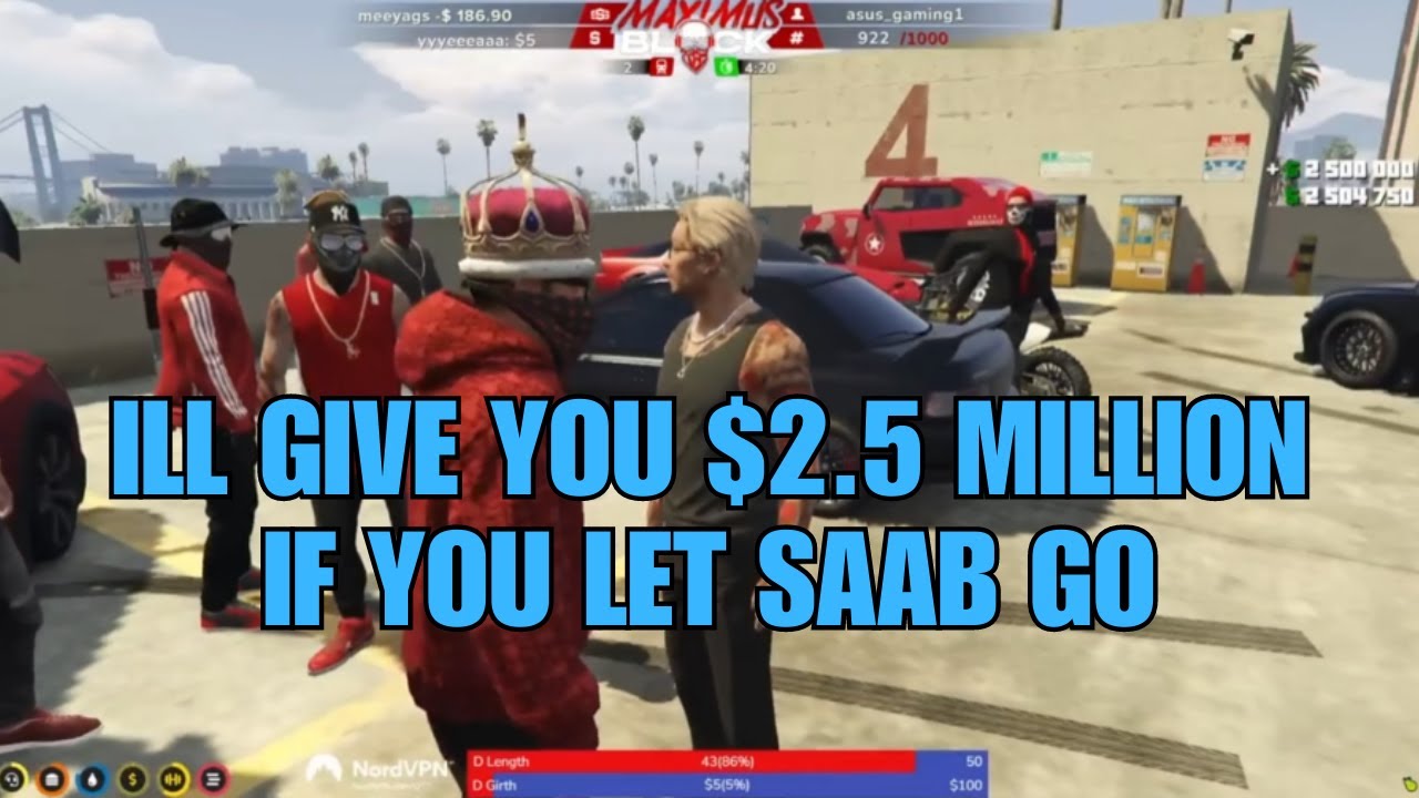 Buddha pays OTT $2.5 million to let Saab Go | NoPixel 3.0