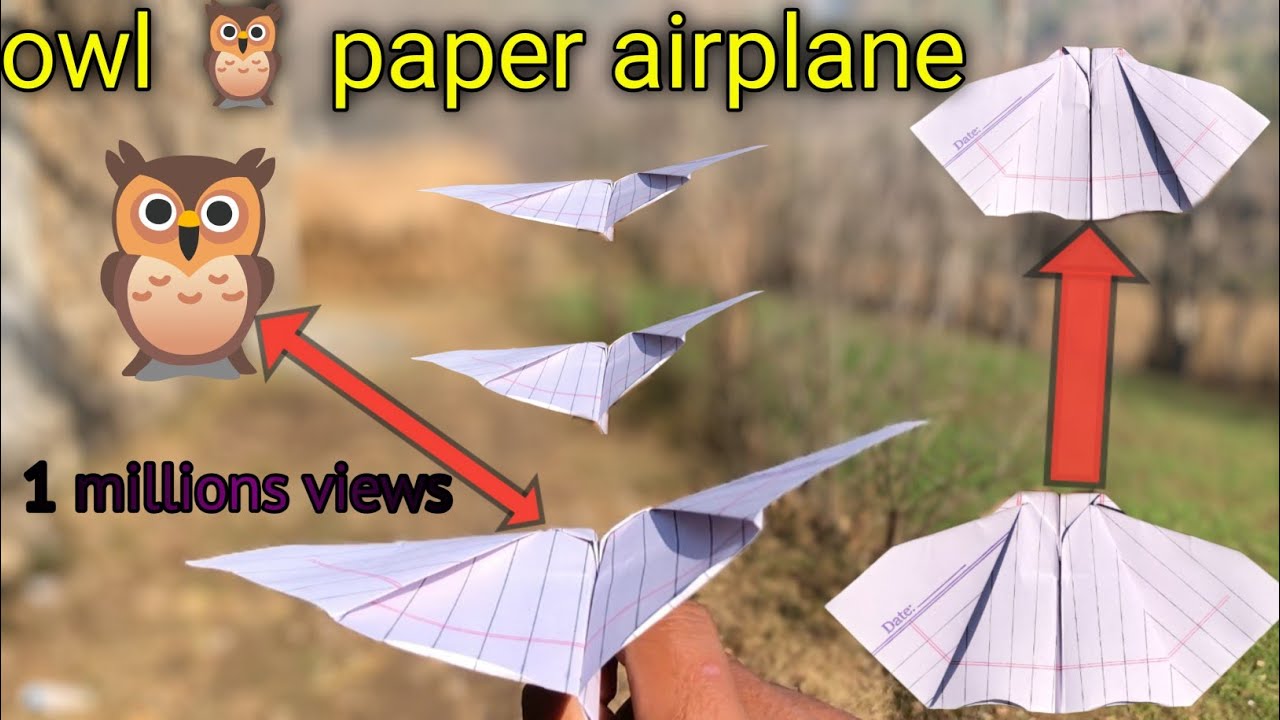How to make owl paper airplane mode and paper plane 6