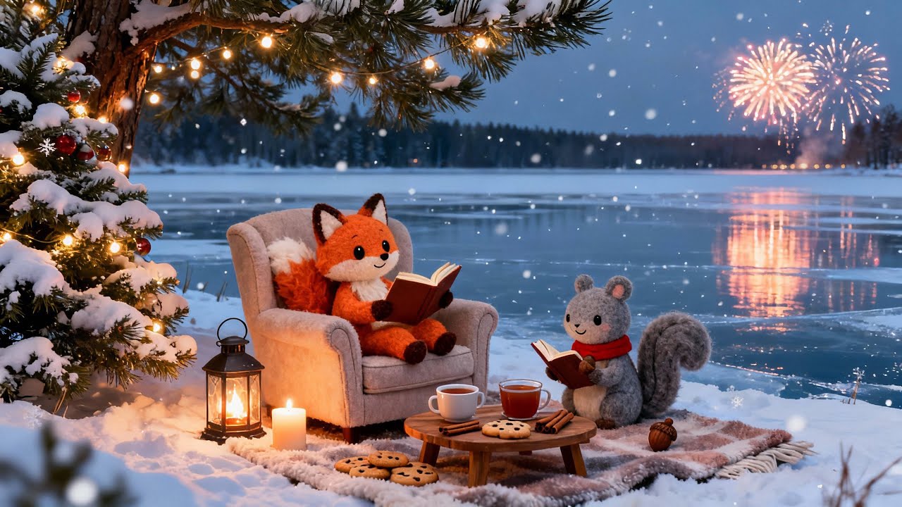 The snow falls gently outside — tonight is for dreaming and reading ❄️ Cozy Winter Lofi for Study